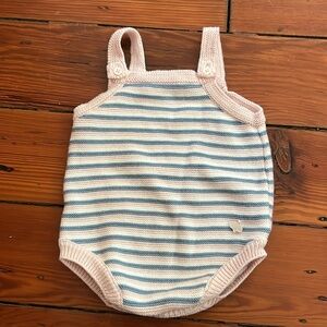 Babycottons striped knit onesie size 3m